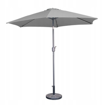 PARASOL DO OGRODU NA TARAS GIOTTO MEVEN SZARY ŁAMANY ŚR. 270 CM WYS. 230 CM