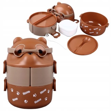 Pojemnik ŚNIADANIOWY śniadaniówka lunchbox dzelony pudełko posiłek duży