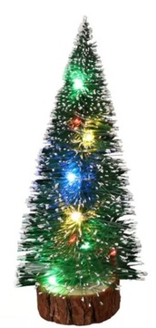 РОЖДЕСТВЕНСКАЯ ЕЛКА, засыпанная снегом, НА СТОЛБИКЕ, 20 искусственных светодиодов.