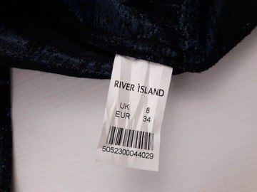 RIVER ISLAND błyszcząca SPÓDNICA żakardowa _ 34 XS