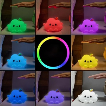 Силиконовый ночник RGB LED облако