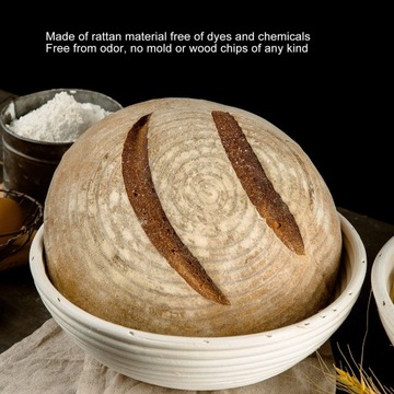 Bread Basket with Liner Cloth for Bread Making