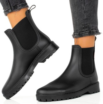 MATTE WELLING BOOTS, ЧЕРНЫЕ ботинки челси 36