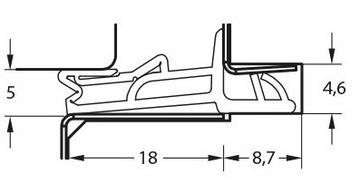 USZCZELKA 5002 DO DRZWI ZEWNĘTRZNYCH BRĄZ RUSTYKALNY