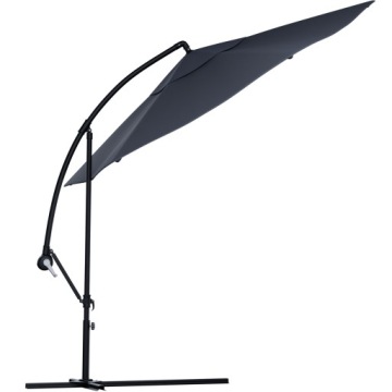 GRAPHITE OPEN GARDEN PARASOL LARGE FOLDING ANTHRACITE + COVER 3m