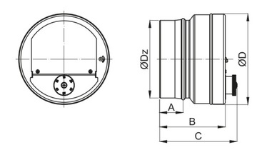 Регулятор тяги дымохода уменьшающий RCO fi 150/160
