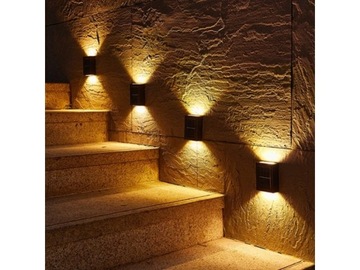 4SZT SOLARNA LAMPA KINKIET OGRÓD ZEWNĘTRZNA IP65