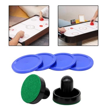 2 толкача для аэрохоккея и 4 черных клюшки для развлечения