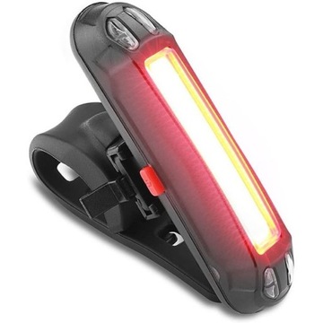 Велосипедный фонарь USB зарядка 500 мАч красный