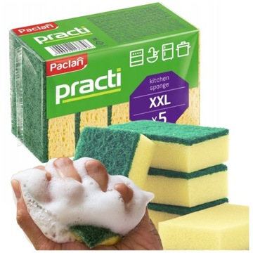 Gąbki zmywak kuchenny ostry 5 sztuk Paclan