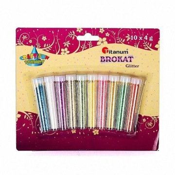 BROKAT SYPKI 10 KOLORÓW TITANUM CONFETTI