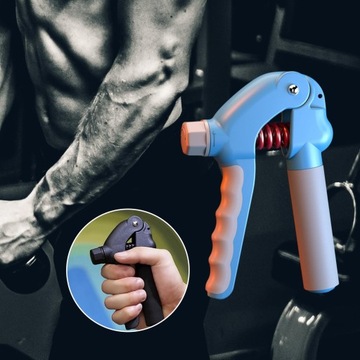 Тренажер для пальцев, тренажерный зал, захват для рук, регулируемая силовая тренировка, синяя ручка