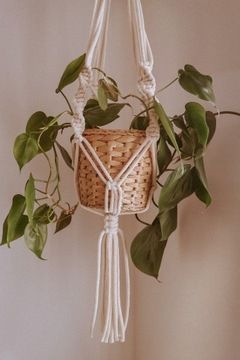 МАКРАМЕ подвесная подставка для цветов на веревке, много ЦВЕТОВ