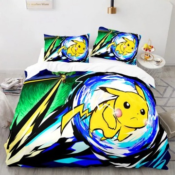 Pokémon 3D KOMPLET POŚCIELI POSZEWKA 140x200