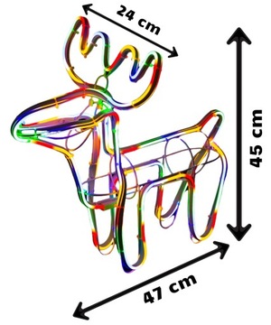 СВЕТЯЩИЙСЯ СВЕТОДИОДНЫЙ РОЖДЕСТВЕНСКИЙ ОЛЕНЬ ЦВЕТНОЕ УКРАШЕНИЕ НАРУЖНОЕ ОСВЕЩЕНИЕ