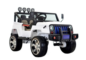 AUTO NA AKUMULATOR DUŻY JEEP DLA DZIECI 4x4 180 Watt Skóra Miękkie koła