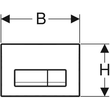 КНОПКА ПЛАВНОГО УСТРОЙСТВА GEBERIT DELTA50 ЧЕРНАЯ МАТОВАЯ