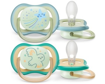 Avent Smoczek 0-6m Ultra air 2szt.NIGHT boy