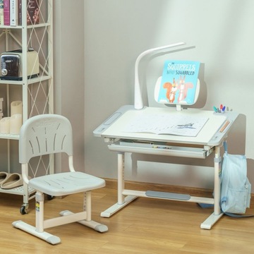 Комплект Lupin Grey Регулируемый письменный стол со стулом