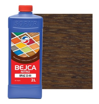 Bejca nitro SOPUR brąz 22-50 2l do drewna 2250