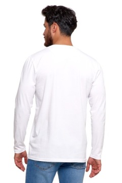 БЕЛАЯ МУЖСКАЯ ФУТБОЛКА С ДЛИННЫМ РУКАВОМ MORAJ - M