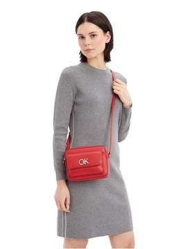 CALVIN KLEIN TOREBKA DAMSKA RE-LOCK CAMERA BAG RED