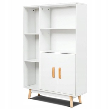 KOMODA REGAŁ BIAŁY SKANDYNAWSKI 80x24x119