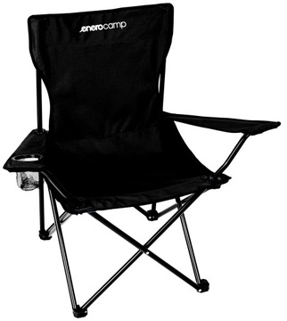 Складной черный стул для кемпинга и рыбалки