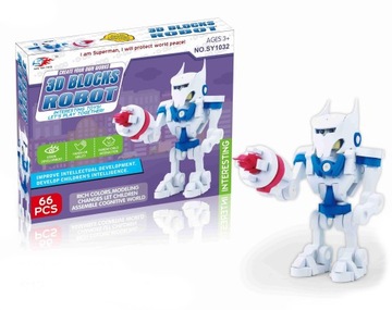 ПЕНОБЛОКИ ДЛЯ РОБОТОВ, МЯГКИЙ 3D ПАЗЛ, 66 ЭЛЕМЕНТОВ