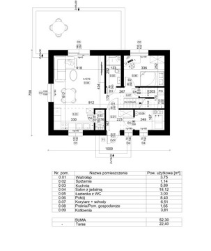 Проект частного дома 70 м2 с мансардой П.Лад