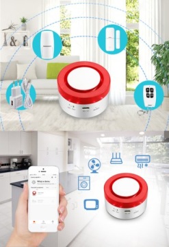 Беспроводная сигнализация WIFI СИРЕНА TUYA GOOGLE ALEXA
