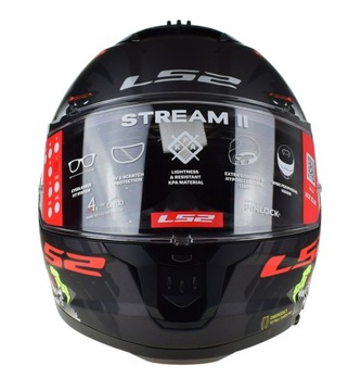 МОТОЦИКЛЬНЫЙ ШЛЕМ LS2 FF808 STREAM II ANGRY MONKEY с козырьком размер S