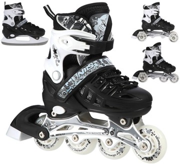 NILS Łyżworolki 4w1 Rolki Rekreacyjne Wrotki Łyżwy Regulowane 31-34