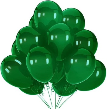BALONY CIEMNOZIELONE 100 SZT 12 CALI URODZINY