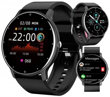 SMARTWATCH zegarek SMARTBAND Pulsometr AMOLED Krokomierz Whatsapp Pogoda