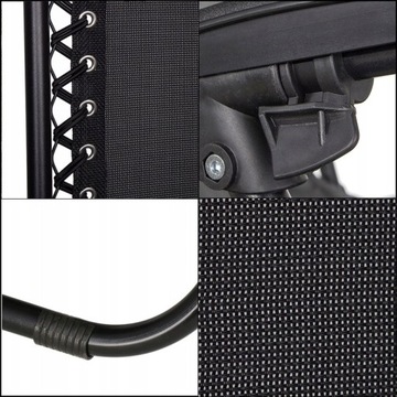 LEŻAK OGRODOWY PLAŻOWY GRAWITACYJNY Z DASZKIEM FOTEL SKŁADANY Z PODUSZKĄ