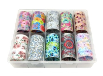 ТРАНСФЕРНАЯ ФОЛЬГА 100смx4см ЦВЕТЫ ЛУГ ВЕСНА