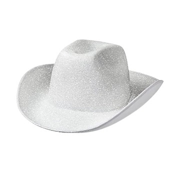 Kapelusz kowbojski damski czapka z daszkiem z szerokim rondem Princess Fashion White