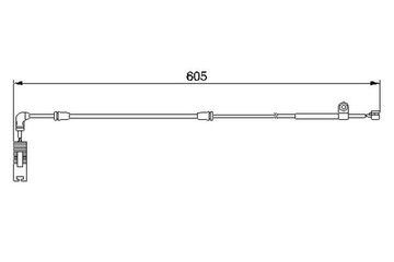 BOSCH Czujnik klocków hamulcowych 1987474943