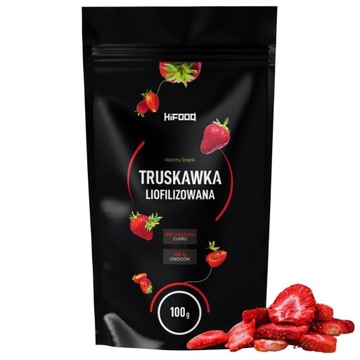 Truskawki Liofilizowane 100g HiFOOD PYSZNE PLASTRY