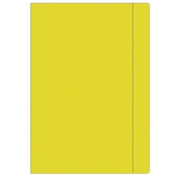 TECZKA Z GUMKĄ A4+ FLUO ŻÓŁTA