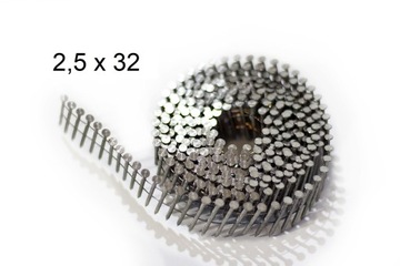 GWOŹDZIE BĘBNOWE/ koletowane 2,5x32 - 14400szt