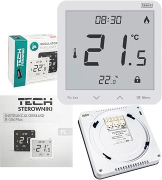 REGULATOR STEROWNIK TERMOSTAT POKOJOWY PRZEWODOWY TECH R-10S PLUS