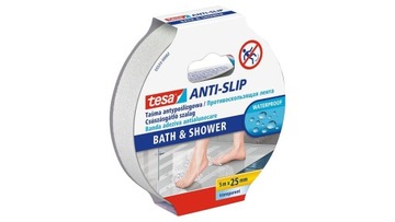 Taśma samoprzylepna Antypoślizgowa BRODZIKA WANNY TESA 25 mm X 5 m
