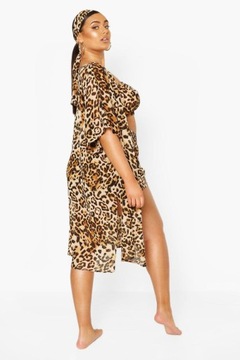 BOOHOO CZTEROCZĘŚCIOWY KOMPLET PLAŻOWY ANIMAL PRINT UPQ NG2__56