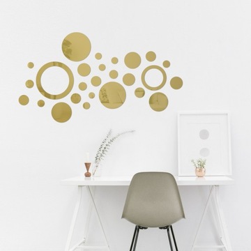 ПРИКЛЕЕННОЕ золотое зеркало на стене ЗВОНИТ новое!