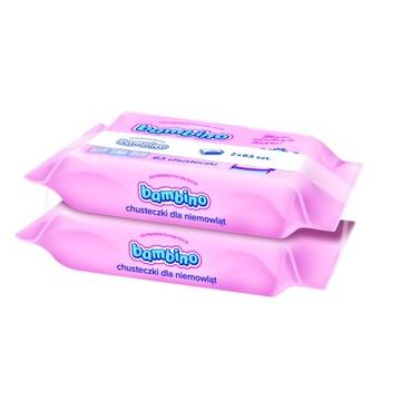 NIVEA BAMBINO Chusteczki dla niemowląt 2x63szt