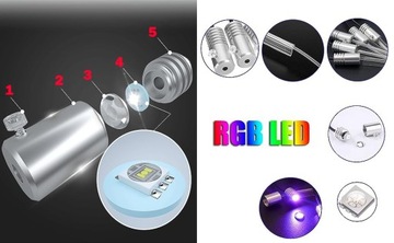 ВОЛОКОННО-ОПТИЧЕСКИЙ КОМПЛЕКТ ДЛЯ АВТОМОБИЛЕЙ AMBIENT RGB Гаджеты Кабина 6 м 5 в 1 USB + ПРИЛОЖЕНИЕ