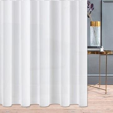 КЛАССИЧЕСКАЯ БЕЛАЯ КЛАССИЧЕСКАЯ ГЛАДКАЯ ВЮАЛЬНАЯ ШТОРА С Люверсами 400х250см