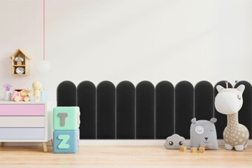 Мягкие стеновые панели велюр FENCE 20x60 Цвет ГРАФИТ